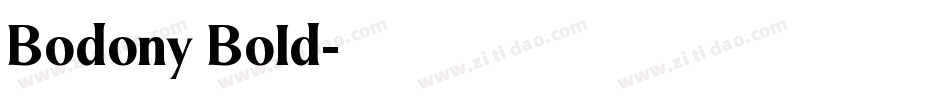 Bodony Bold字体转换